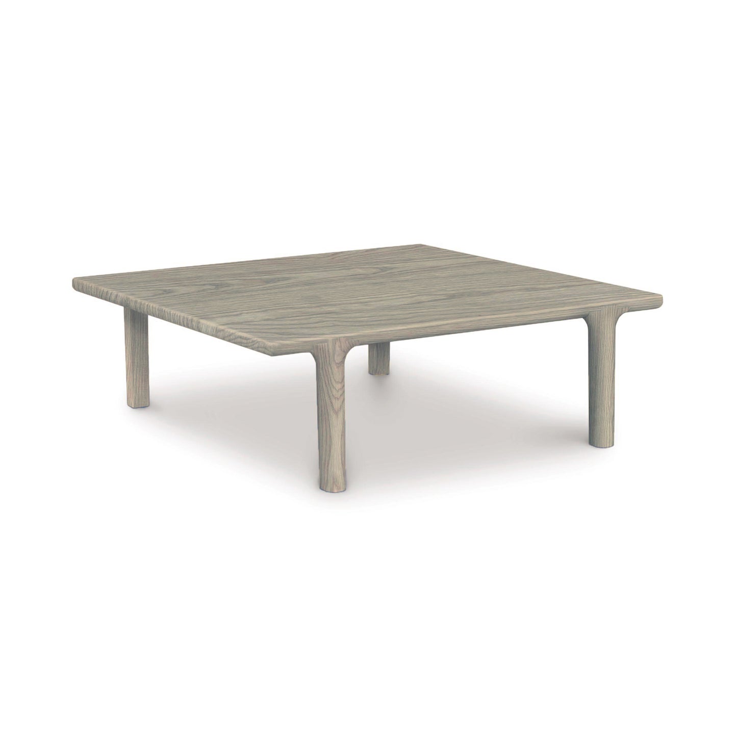 Sierra Square Coffee Table by Copeland Furniture crafted in light North American hardwood, featuring a modern silhouette with rounded edges and sturdy four-leg base.