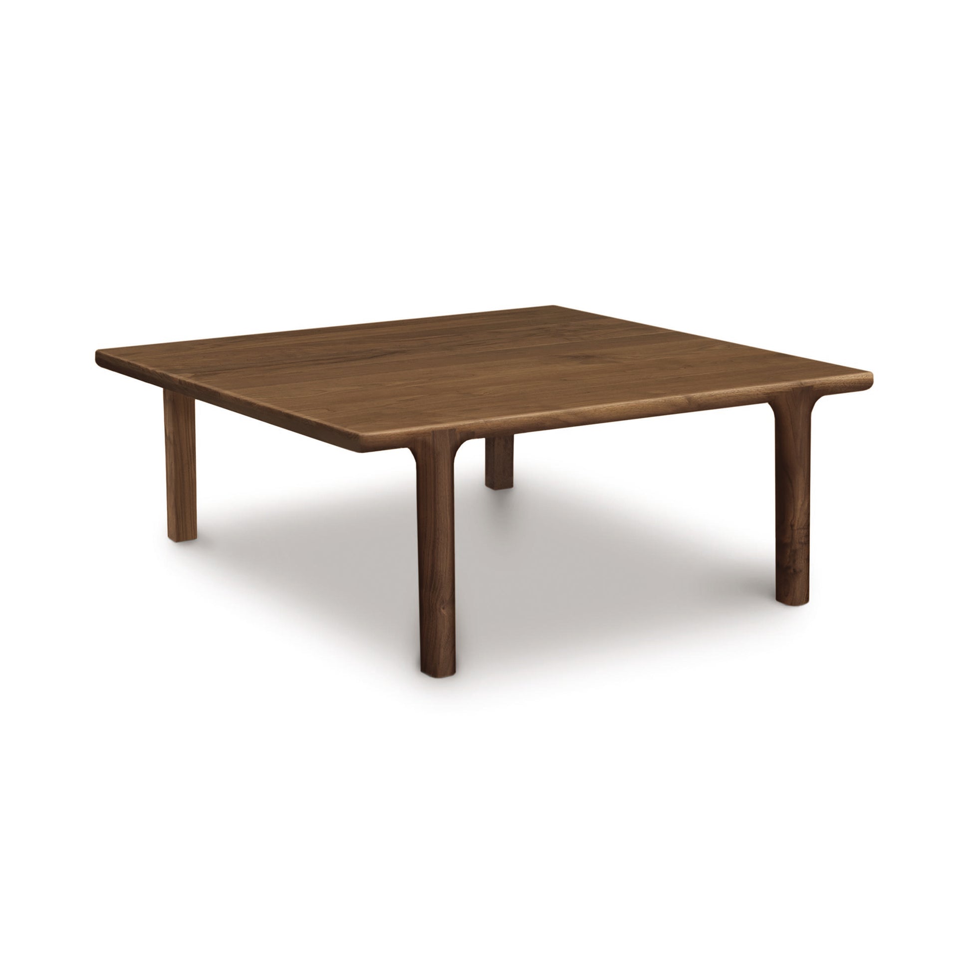 A Copeland Furniture Sierra Square Coffee Table with four legs, isolated on a white background.