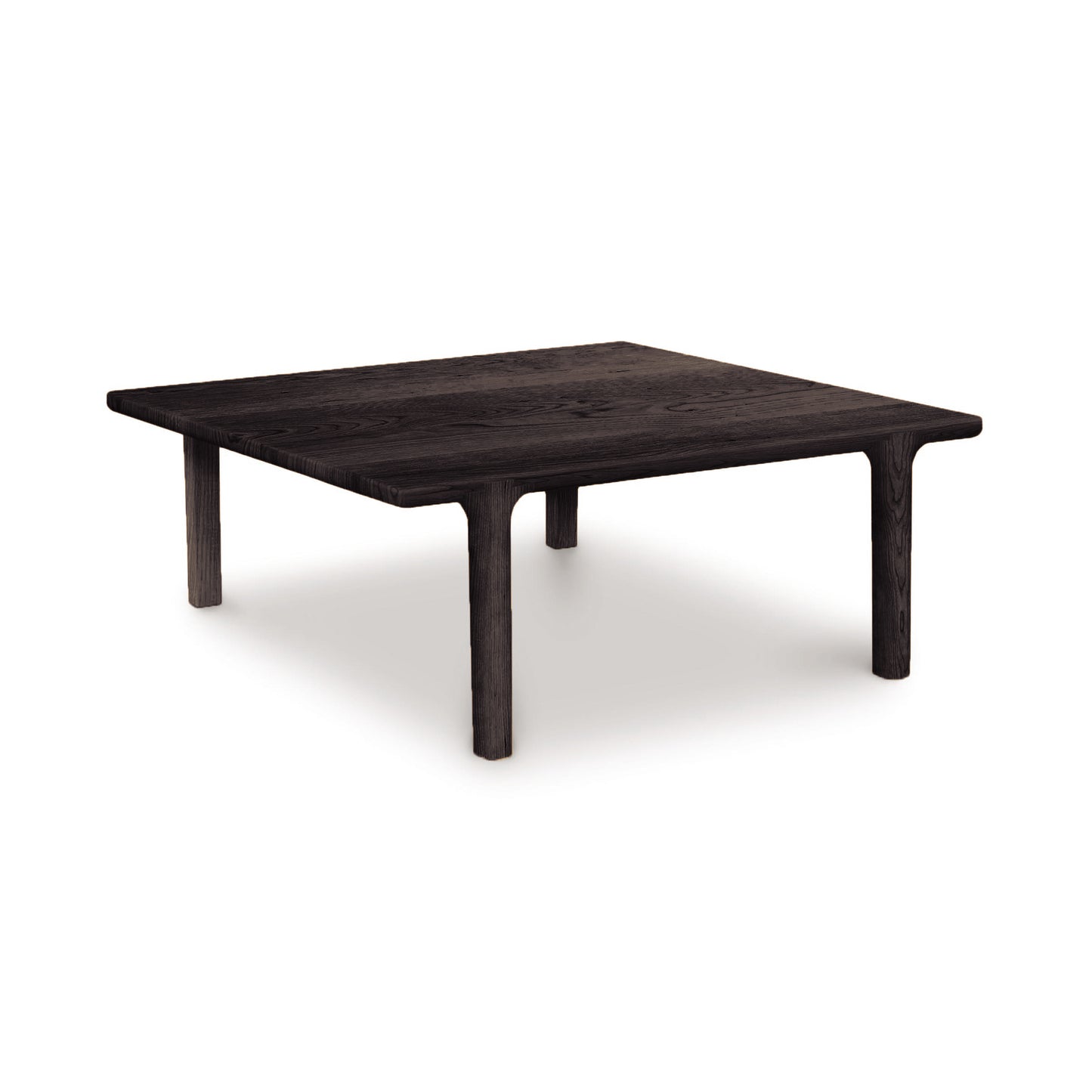 A rectangular, Copeland Furniture Sierra Square Coffee Table crafted from North American hardwood with a minimalist, contemporary design, isolated on a white background.