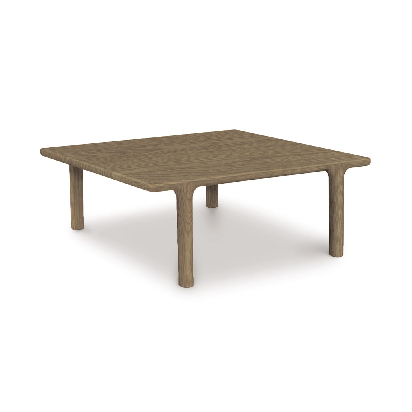 A simple Copeland Furniture Sierra Square Coffee Table with four legs on a plain background.
