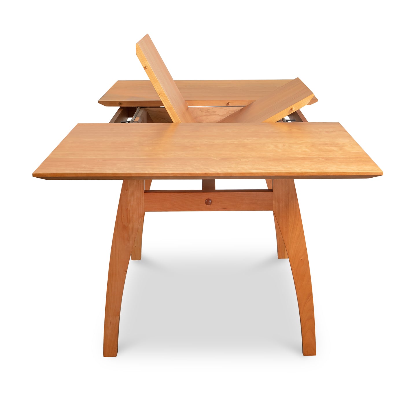 Lyndon Furniture Vermont Modern Butterfly Extension Table with sleek lines and distinctive expanding butterfly leaf design.