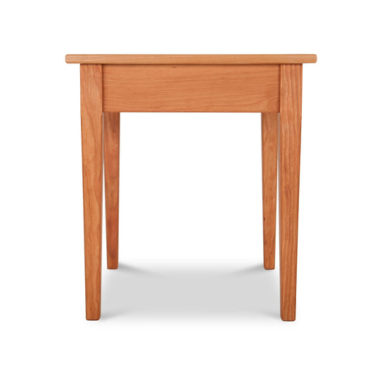 Maple Corner Woodworks Vermont Shaker End Table, crafted from sustainably harvested hardwoods, showcasing elegant design.