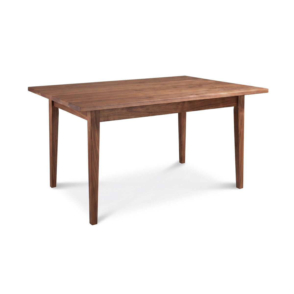 Vermont Shaker Rectangular Solid Top Dining Table by Maple Corner Woodworks featuring solid wood construction and four straight legs.