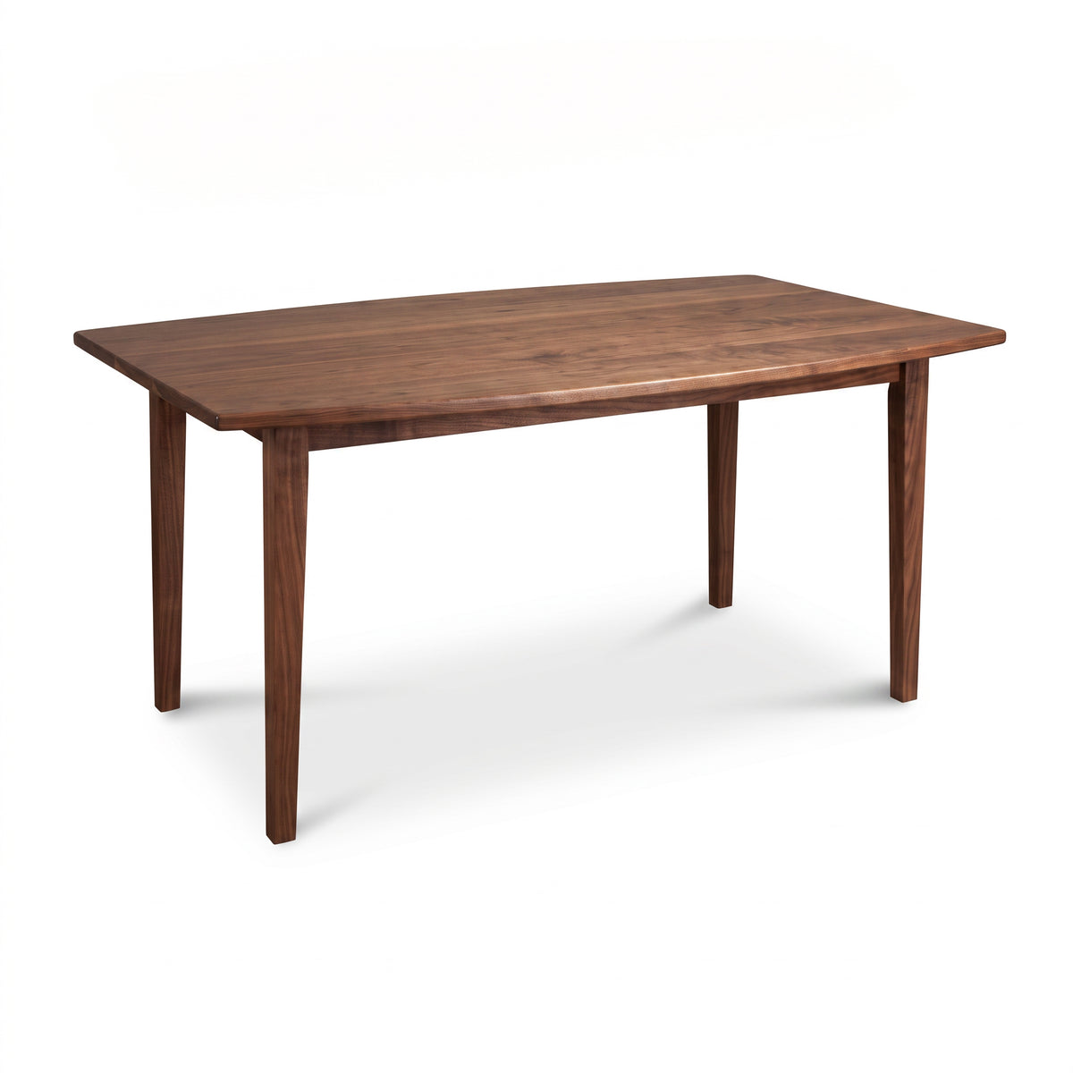 Vermont Shaker Boat Shaped Solid Top Dining Table by Maple Corner Woodworks, rectangular shape, fine wood craftsmanship.