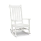 A POLYWOOD® Vineyard Porch Rocking Chair isolated on a white background. The chair features a vertical slat back and armrests, designed for comfortable seating with weather-resistant outdoor durability.