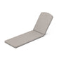 A modern light gray chaise lounge with a padded POLYWOOD® Full Seat Cushion and an angled headrest, isolated on a white background.