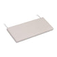 A rectangular, beige POLYWOOD® XPWS0060 - Seat Cushion with ties at the corners, isolated on a white background.