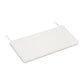 A plain white POLYWOOD® XPWS0060 - Seat Cushion with ties at the corners, displayed on a white background.