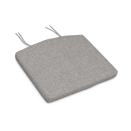 Gray square XPWS0153 Seat Cushion by POLYWOOD with weather-resistant fabric and top ties.