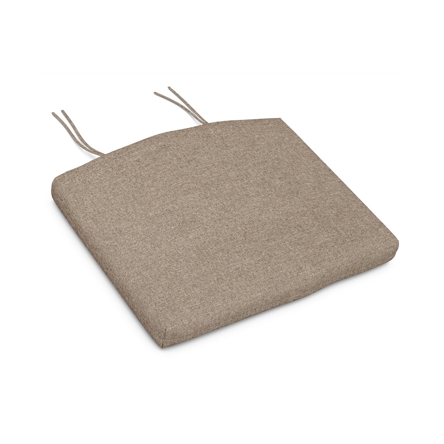 Beige square seat cushion by POLYWOOD, designed for Adirondack chairs with durable fabric ties.