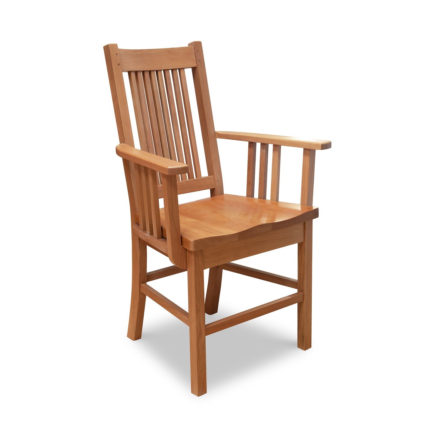 Lyndon Furniture American Mission Chair with solid wood seat and classic slatted back, handcrafted design, available while supplies last.