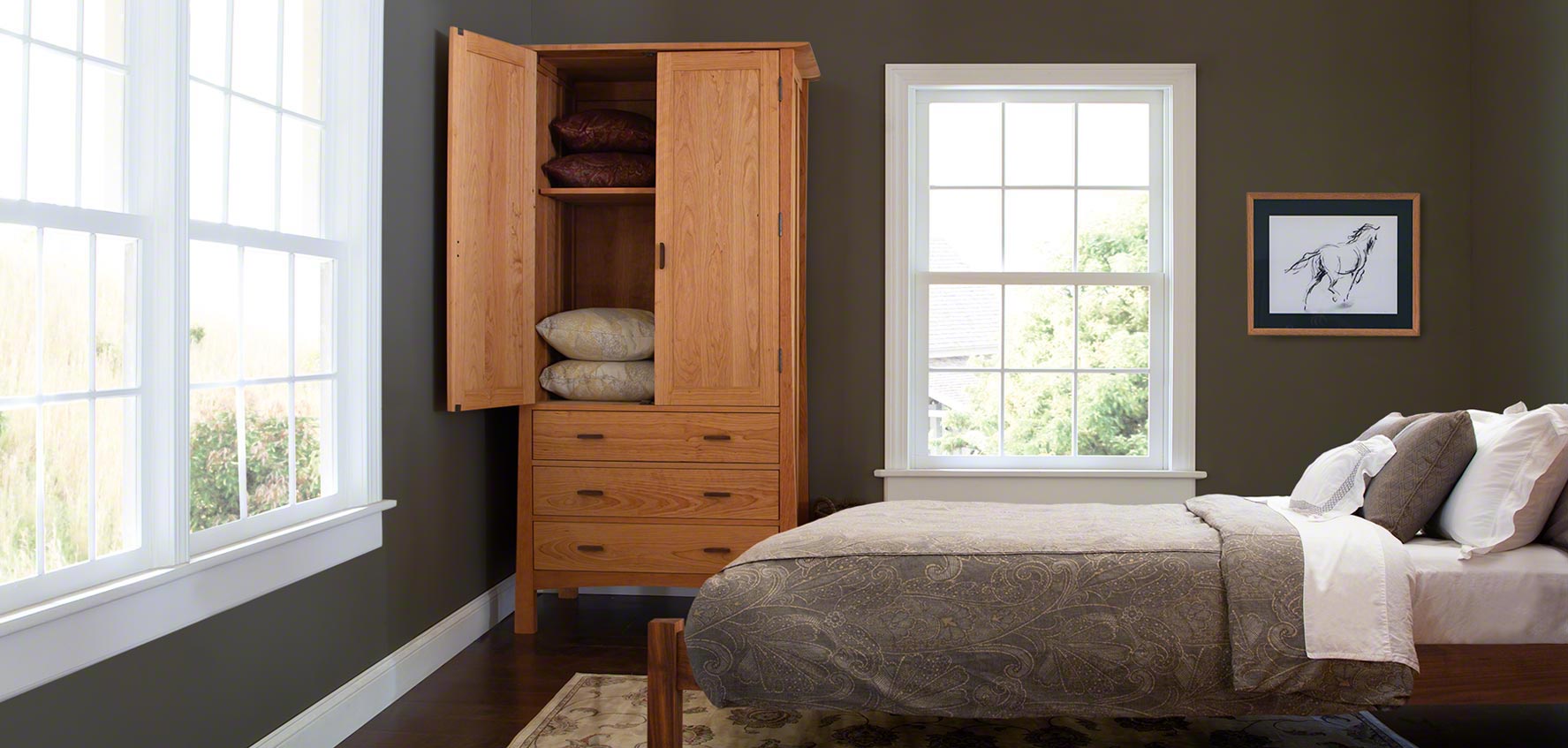 Cherry Wood Armoires
