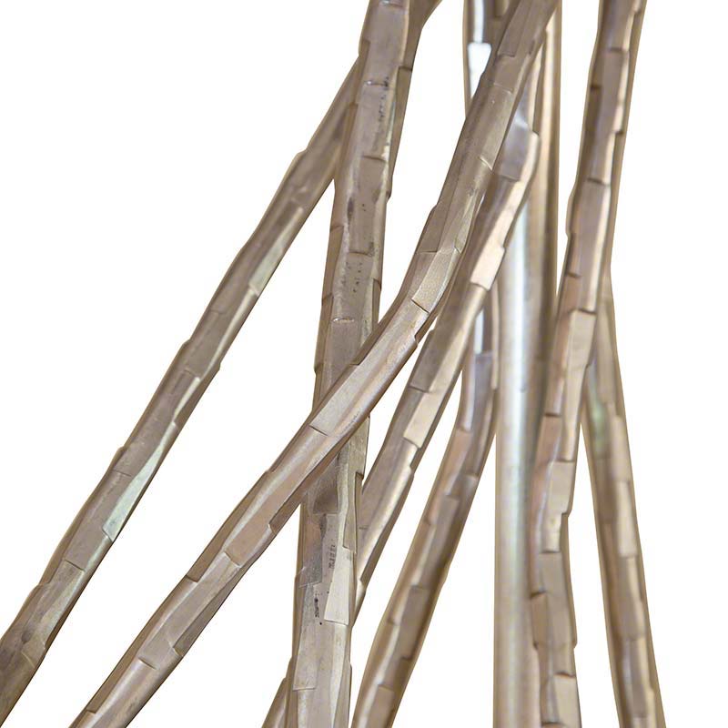 Brindille Table Lamp - Floor Model by Hubbardton Forge featuring intertwined metallic rods, highlighting its elegant design and craftsmanship.