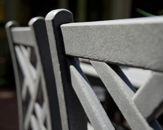 Close-up of a POLYWOOD Samples fence.