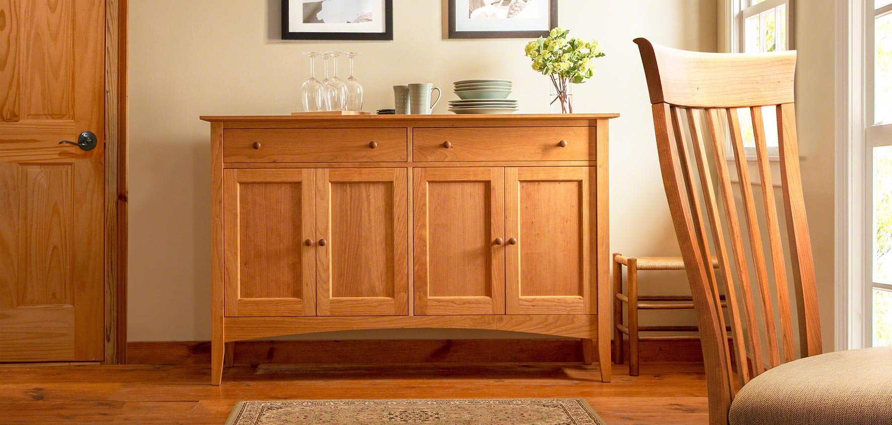 Cherry Sideboards, Buffets, & China Cabinets