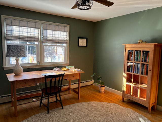 Heartwood Shaker Glass Door Bookcase & Campaign Desk