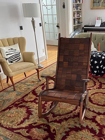 Quilted Vermont Rocking Chair in Walnut