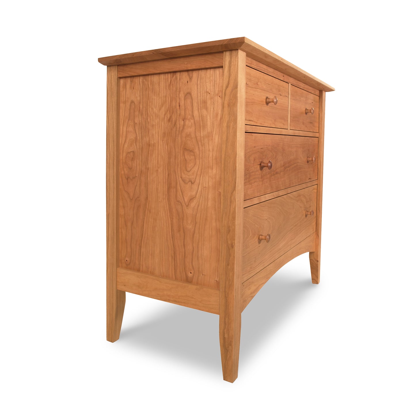 An American Shaker 4-Drawer Chest by Maple Corner Woodworks on a white background.