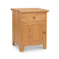 Lyndon Furniture American Country 1-Drawer Nightstand with Door, crafted in natural wood, features classic round wooden knobs and quality American craftsmanship.