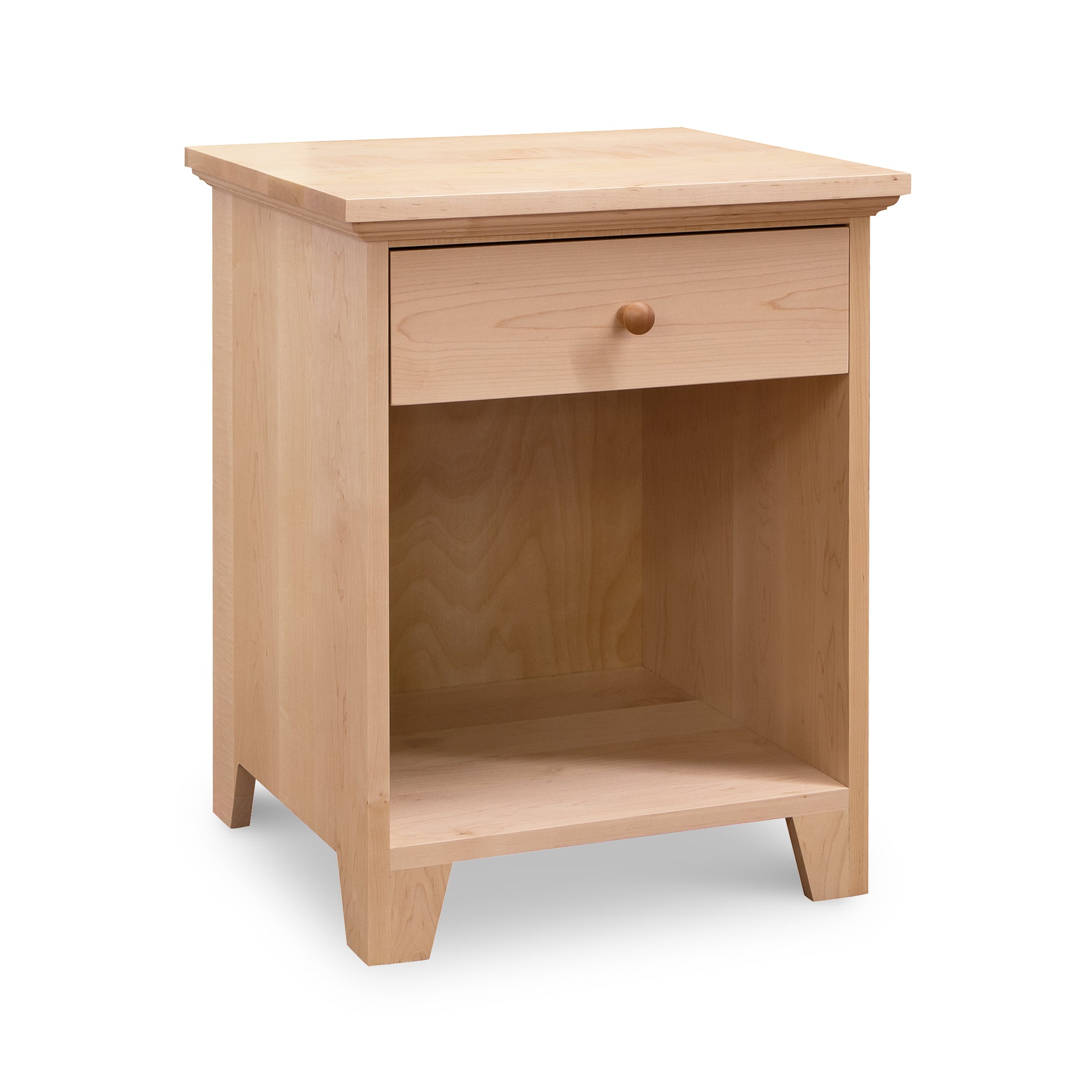 American Country 1-Drawer Enclosed Shelf Nightstand by Lyndon Furniture in natural finish.