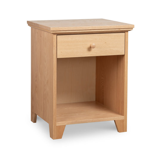 Lyndon Furniture American Country 1-Drawer Enclosed Shelf Nightstand, expertly crafted in solid wood, showcasing quality craftsmanship and timeless design.