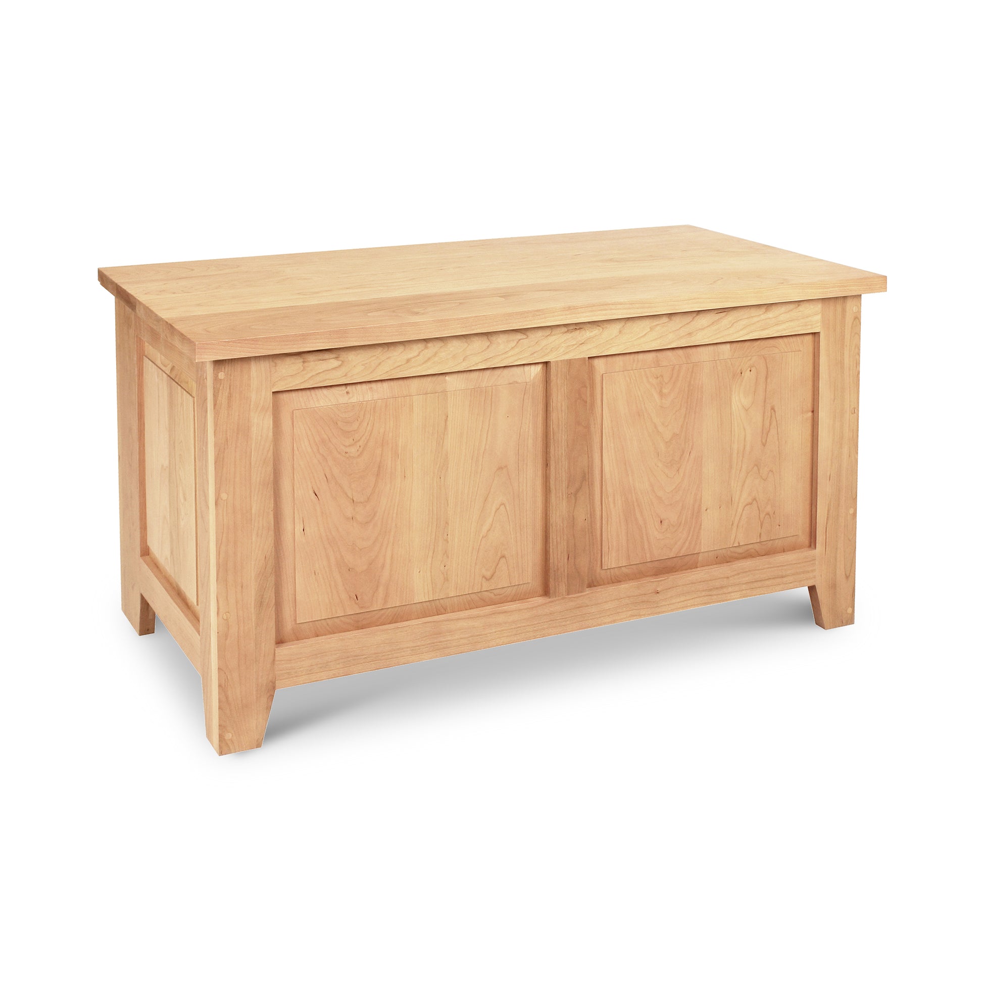 American Country Blanket Box by Lyndon Furniture, featuring solid wood construction with a light finish and paneled sides, ideal for traditional bedroom settings.