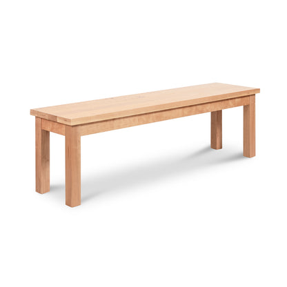 Lyndon Furniture American Mission Bench with a solid wood rectangular seat and straight legs, showcasing classic craftsmanship and design.