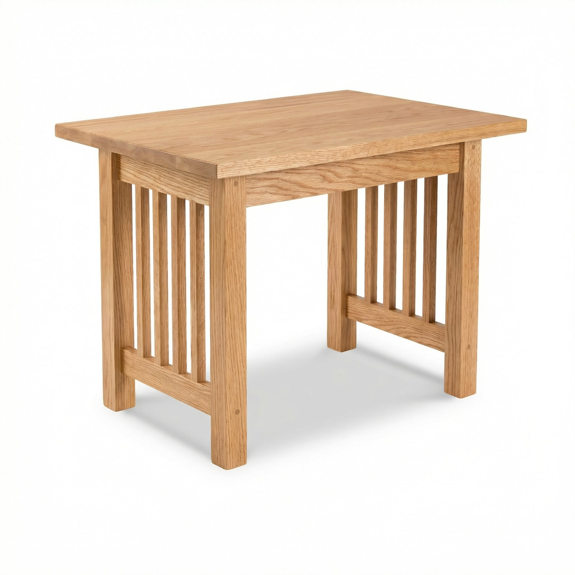 American Mission End Table by Lyndon Furniture, handcrafted from solid wood with vertical slats, expertly made in Vermont for lasting quality.