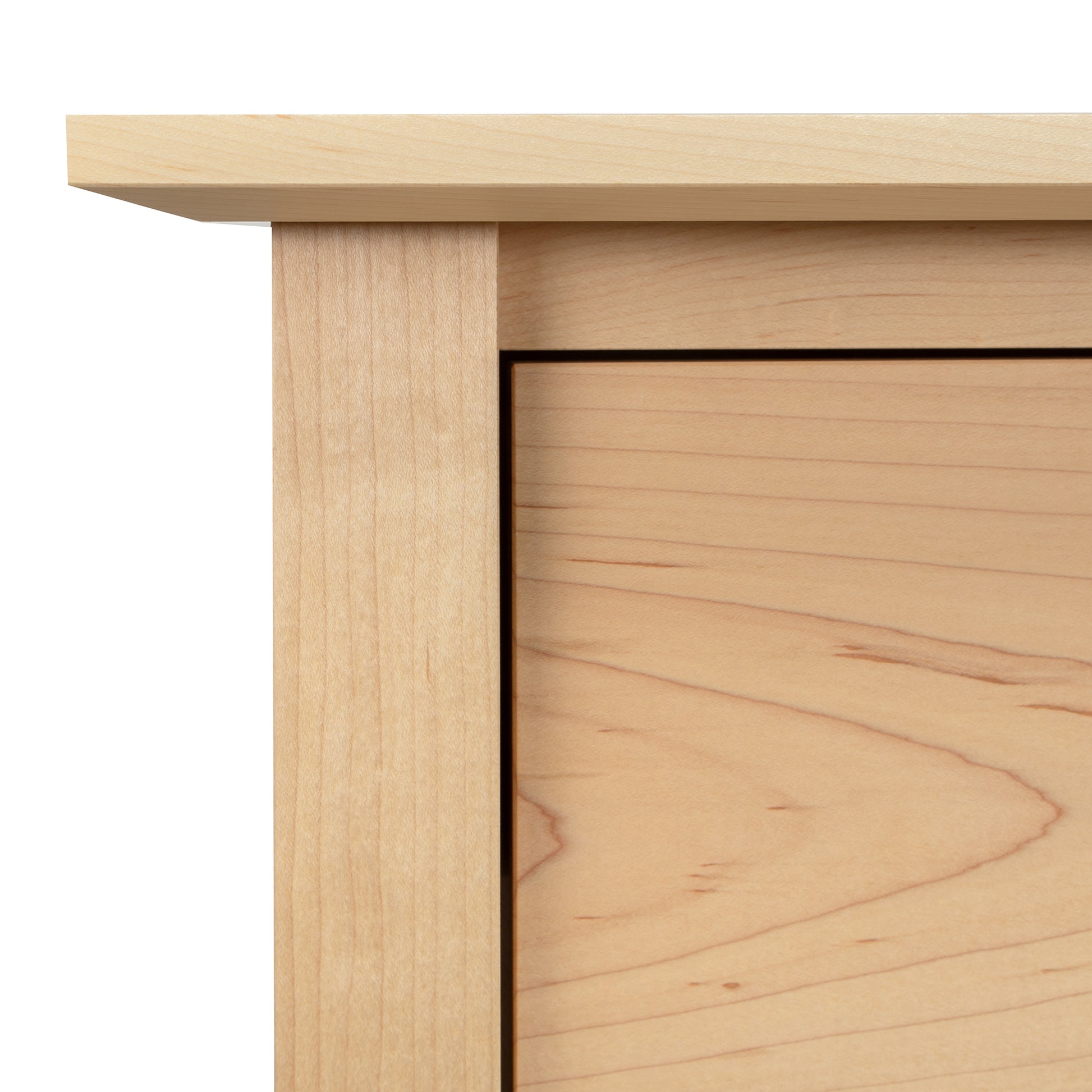 Maple Corner Woodworks American Shaker 1-Drawer 1-Door Nightstand showcasing Vermont craftsmanship, quality wood, and elegant detailing.