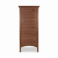 American Shaker Lingerie Chest by Maple Corner Woodworks with six drawers and round knobs, crafted in premium solid wood, front view.