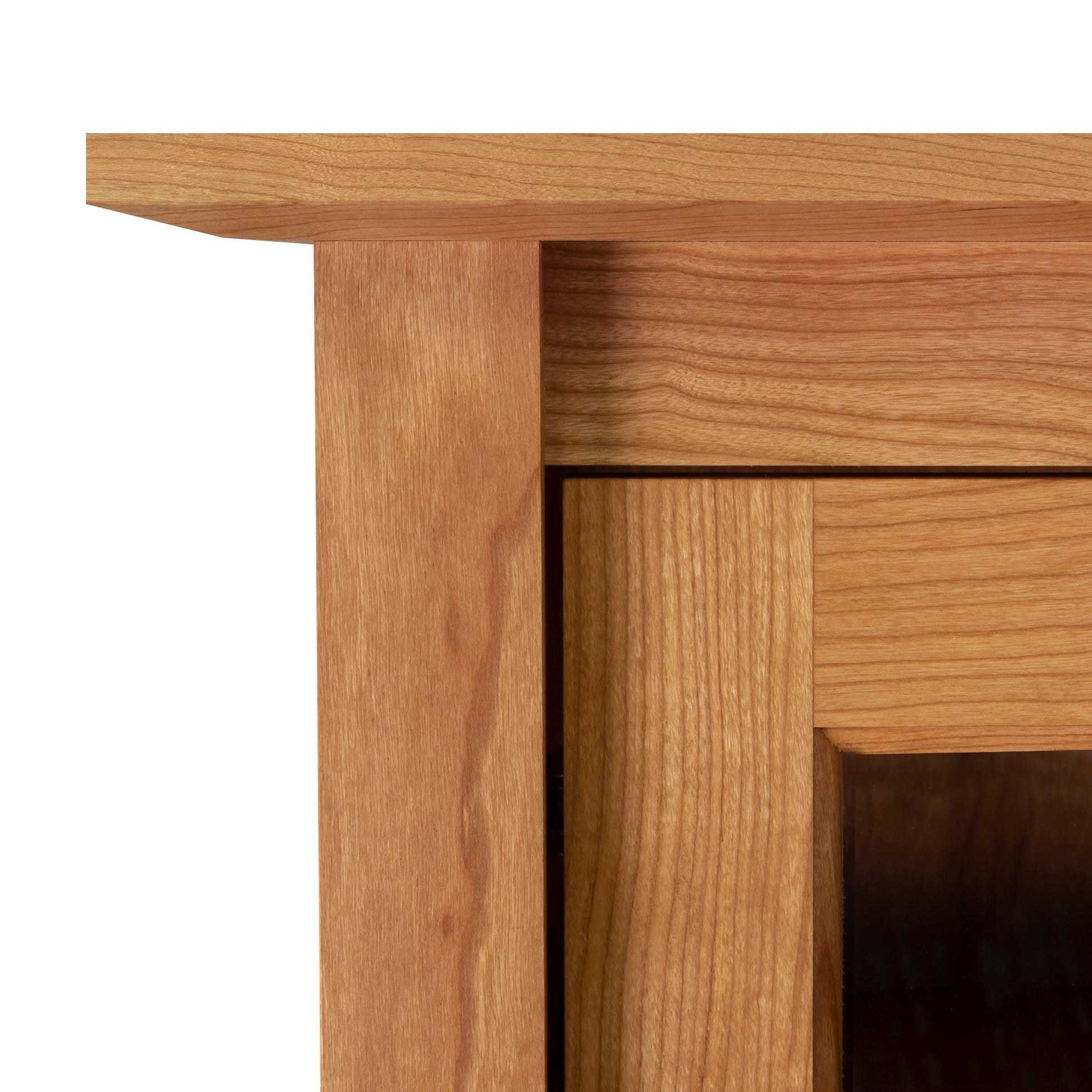 American Shaker Bookcase by Maple Corner Woodworks, crafted from smooth light brown hardwood with expertly detailed joinery, American made.