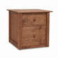 American Shaker File Cabinet by Maple Corner Woodworks showcases classic lines, round knobs, and a Vermont-inspired natural wood finish.