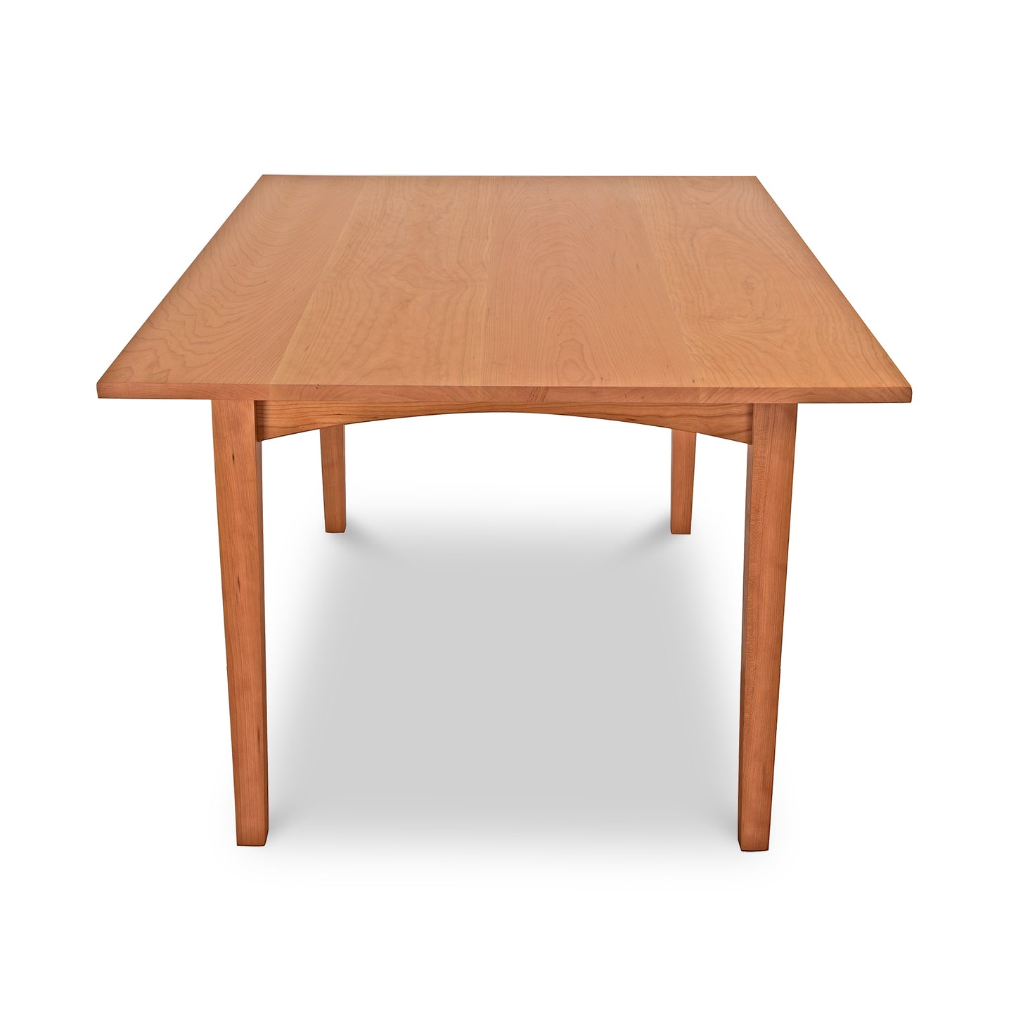 American Shaker Rectangular Solid Top Table with elegant rectangular top and four straight legs, crafted by Maple Corner Woodworks, featuring a beautiful hardwood design.