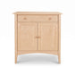 American Shaker Small Sideboard by Maple Corner Woodworks with 1 drawer, 2 doors, round knobs, and straight legs in solid wood craftsmanship.