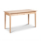 American Shaker Writing Desk by Maple Corner Woodworks with central drawer and round knob, expertly handcrafted in Vermont from solid wood.