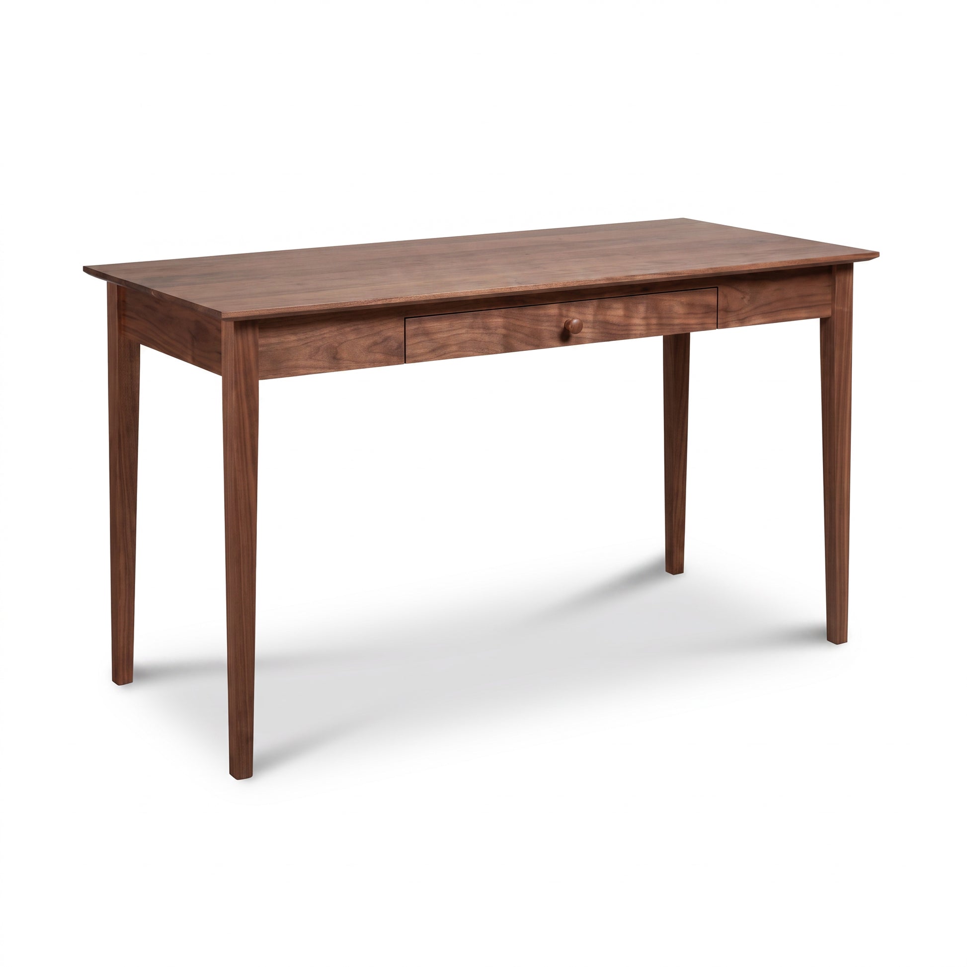 American Shaker Writing Desk by Maple Corner Woodworks, handcrafted from hardwood, features four tapered legs and a central drawer.