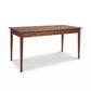 Maple Corner Woodworks American Shaker Writing Desk with tapered legs, center drawer, and handcrafted Vermont design in solid wood.