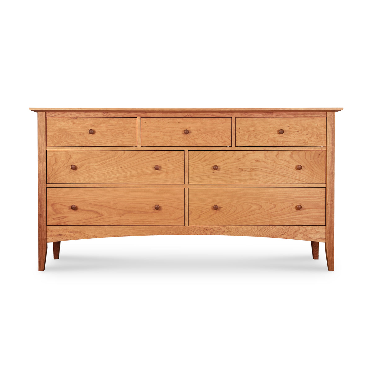 American Shaker 7-Drawer Dresser by Maple Corner Woodworks, handmade in Vermont, showcasing premium solid wood and classic Shaker style craftsmanship.
