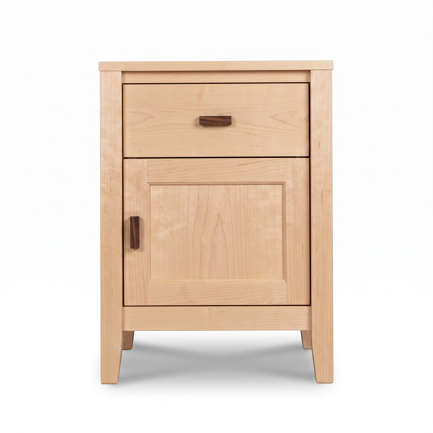 Andover Modern 1-Drawer Nightstand with Door by Maple Corner Woodworks, handcrafted in Vermont from sustainably sourced American hardwood.