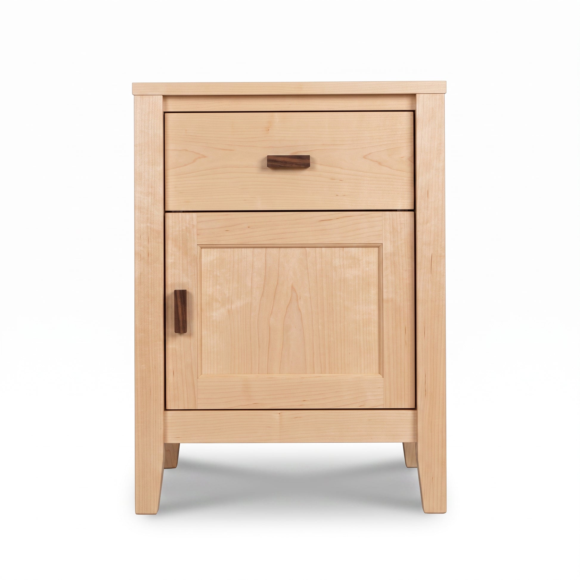 Andover Modern 1-Drawer Nightstand with Door by Maple Corner Woodworks, handcrafted in Vermont from sustainably sourced American hardwood.