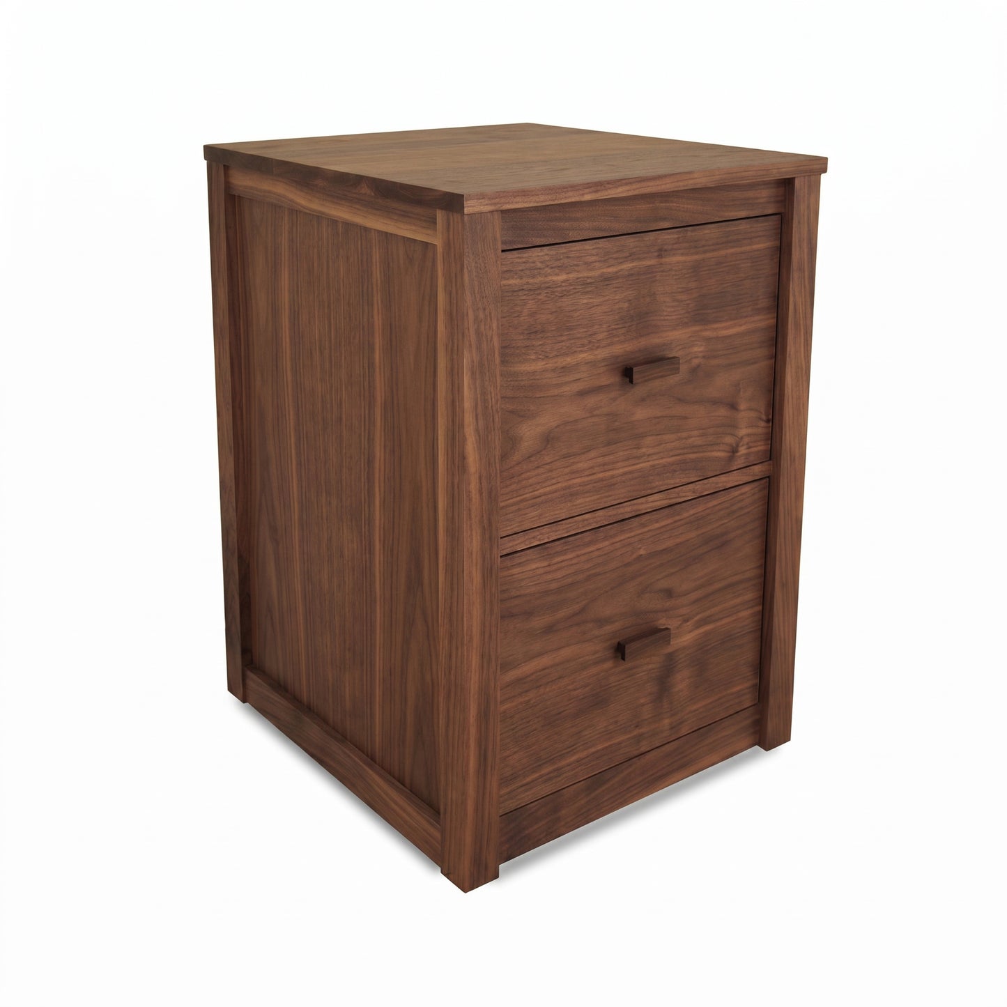Andover Modern File Cabinet by Maple Corner Woodworks, handcrafted in solid wood with two drawers and a sleek finish, American made quality furniture.