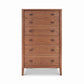 Andover Modern 6-Drawer Chest by Maple Corner Woodworks, American made solid wood dresser with visible grain and sleek modern design.