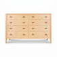 Andover Modern 8-Drawer Dresser by Maple Corner Woodworks, solid hardwood, dark brown pulls, sturdy four-leg base. American made quality furniture.