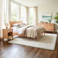 Andover Modern Incline Bed by Maple Corner Woodworks showcased with matching nightstand and dresser, highlighting American made bedroom furniture.