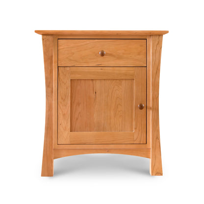 Lyndon Furniture Andrews 1-Drawer Nightstand with Door, handcrafted in solid wood, featuring elegant details and fine craftsmanship.