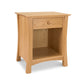 Handcrafted Lyndon Furniture Andrews 1-Drawer Nightstand in cherry, featuring enclosed shelf and sleek American-made design.