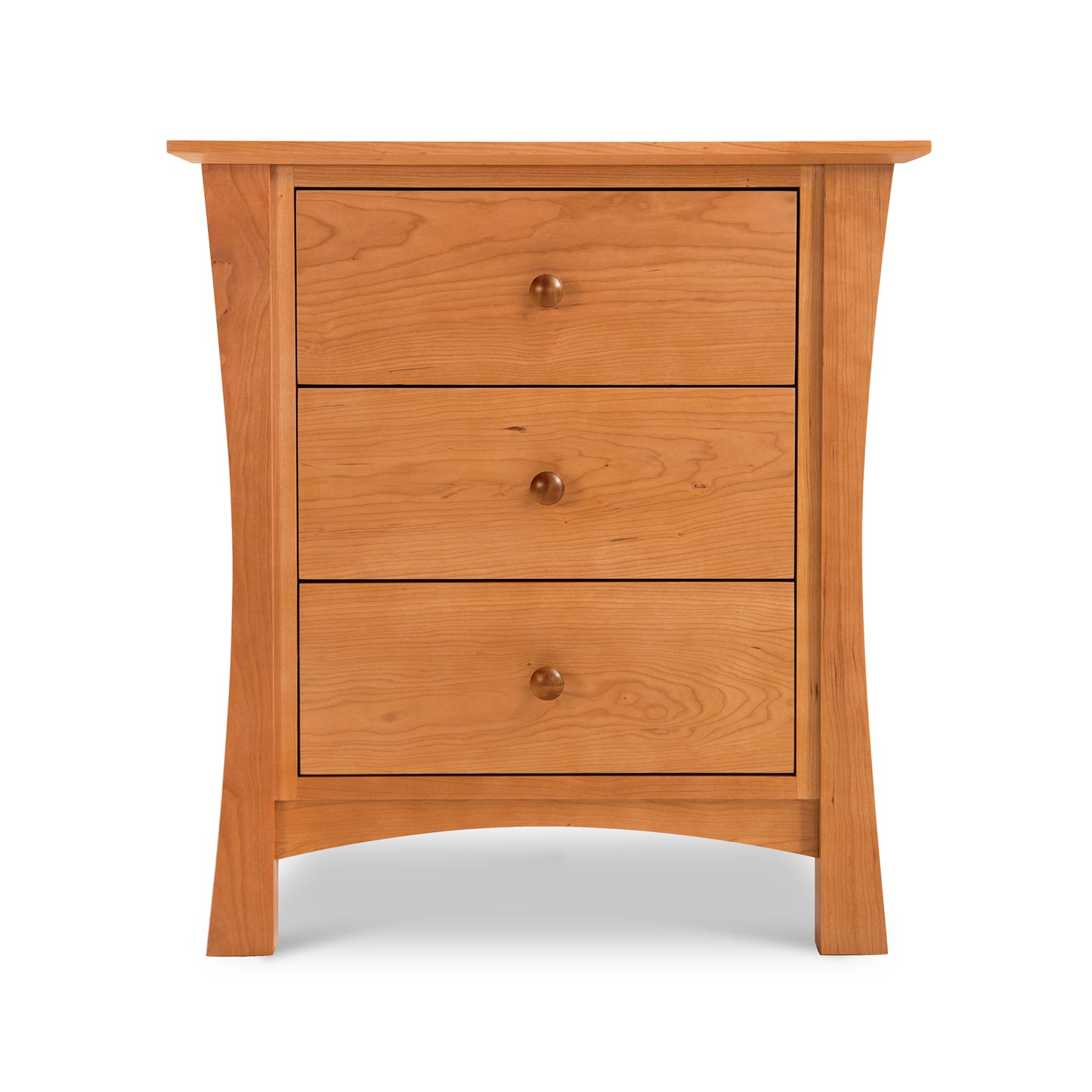 The Andrews 3-Drawer Nightstand by Lyndon Furniture is a stylish addition to any high-end bedroom collection, offering ample storage with three drawers.