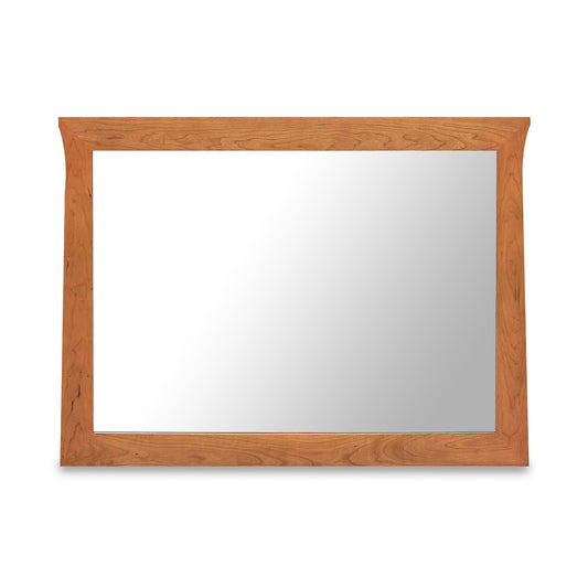 A Lyndon Furniture Andrews Dresser Mirror with a natural cherry finish on a white background.