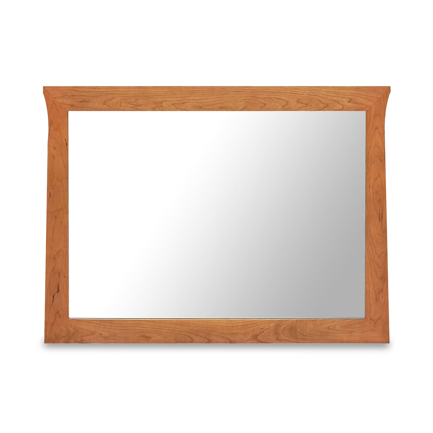 A Lyndon Furniture Andrews Dresser Mirror with a wooden frame on a white background.