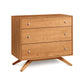 The sustainable hardwood Copeland Furniture Astrid 3-Drawer Chest is showcased on a white background.